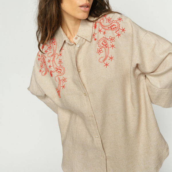 MOS MOSH MMAudri Coleen Shirt in Clay