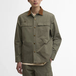 BARBOUR Spey Poplin Overshirt in Archive Olive