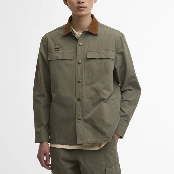 BARBOUR Spey Poplin Overshirt in Archive Olive