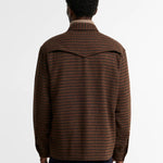 BARBOUR Hatfield Houndstooth Overshirt in Chestnut