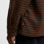 BARBOUR Hatfield Houndstooth Overshirt in Chestnut