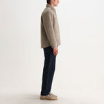 WAX LONDON Mount Reversible Bobble Wool Overshirt in Natural
