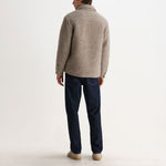 WAX LONDON Mount Reversible Bobble Wool Overshirt in Natural