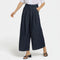 NYDJ Higher Rise Giselle Pleated Wide Leg Ankle Jean in Dark Indigo