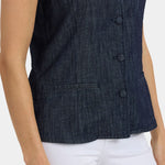 NYDJ Denim Vest  in Dark Indigo