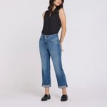 NYDJ HR Bailey Relaxed Straight Crop Jeans in Breezy Palms