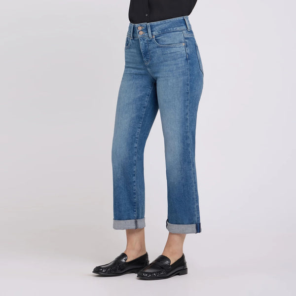 NYDJ HR Bailey Relaxed Straight Crop Jean in Breezy Palms