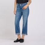 NYDJ HR Bailey Relaxed Straight Crop Jeans in Breezy Palms