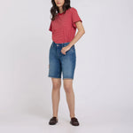 NYDJ Lilly Frayed Hem Shorts  in Breezy Palms