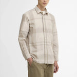 BARBOUR Tunstall Oversized Tonal Tartan Shirt in Mist