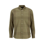 BARBOUR Tunstall Oversized Tonal Tartan Shirt in Burnt Olive