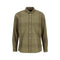 BARBOUR Tunstall Oversized Tonal Tartan Shirt in Burnt Olive