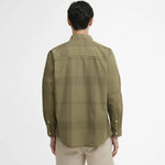 BARBOUR Tunstall Oversized Tonal Tartan Shirt in Burnt Olive