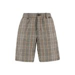BARBOUR Fife Checked Shorts in Neutral
