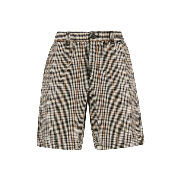 BARBOUR Fife Checked Shorts in Neutral
