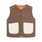 MARFA STANCE Cropped Aviator Vest in Chocolate