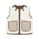 MARFA STANCE Cropped Aviator Vest in Chocolate