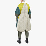 MARFA STANCE Patchwork Parachute Parka in Mineral Green/Anthracite/Pale Sage