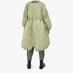 MARFA STANCE Patchwork Parachute Parka in Mineral Green/Anthracite/Pale Sage