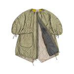 MARFA STANCE Patchwork Parachute Parka in Mineral Green/Anthracite/Pale Sage