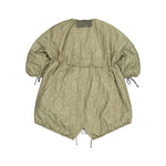 MARFA STANCE Patchwork Parachute Parka in Mineral Green/Anthracite/Pale Sage