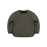 MARFA STANCE Signature Patchwork Cropped Quilt in Anthracite and Dark Olive