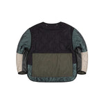 MARFA STANCE Signature Patchwork Cropped Quilt in Anthracite and Dark Olive