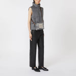 S MAX MARA MTCAmoroso Water-Repellent Padded Cashmere & Canvas Gilet in Medium Grey