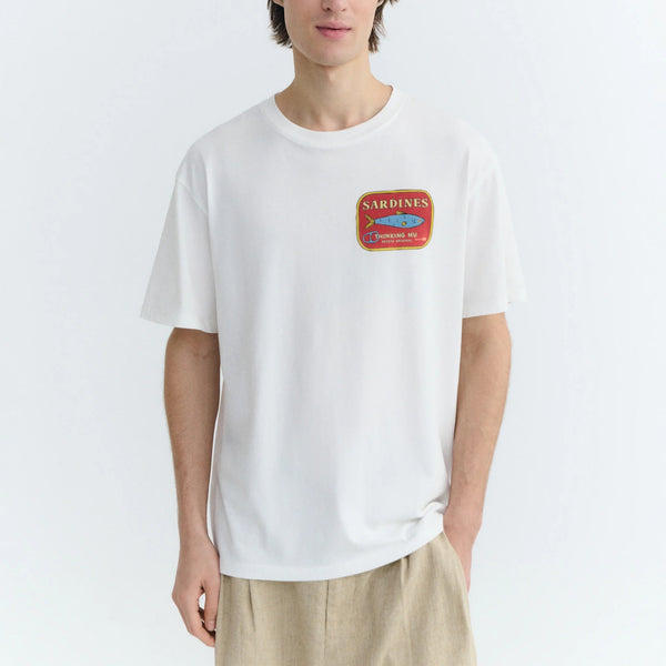 THINKING MU Sardines Aaron T Shirt in White