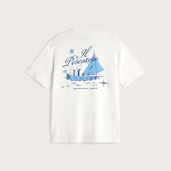 THINKING MU Pescatore Zach T Shirt in White