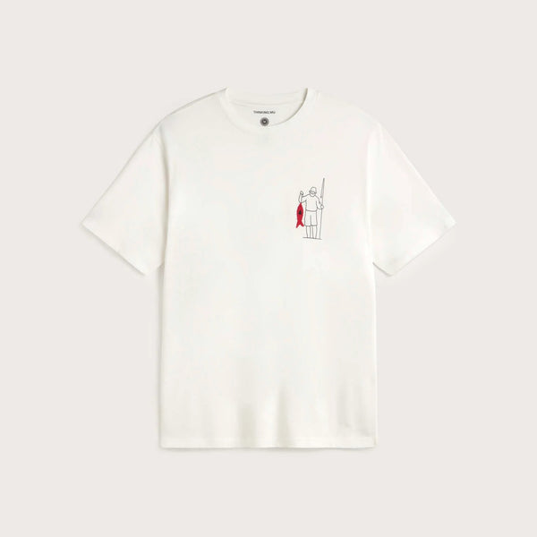 THINKING MU Fisherman Zach T Shirt in White