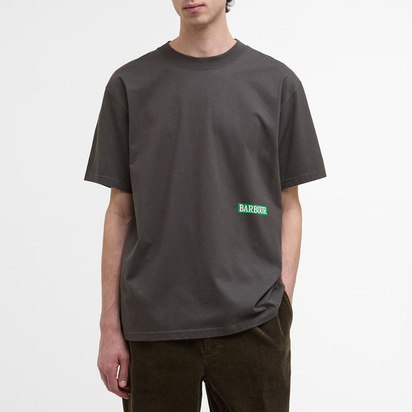 BARBOUR 'Mr Solway' Oversized Graphic T-Shirt in Olive Ink