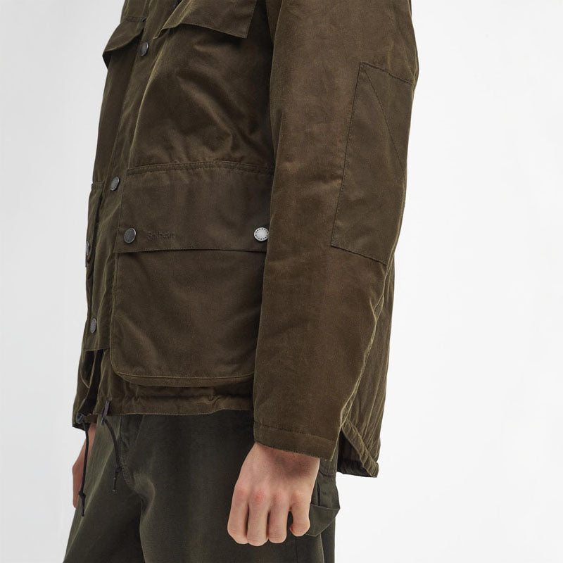 BARBOUR Durham Re-engineered Wax Jacket in Beech