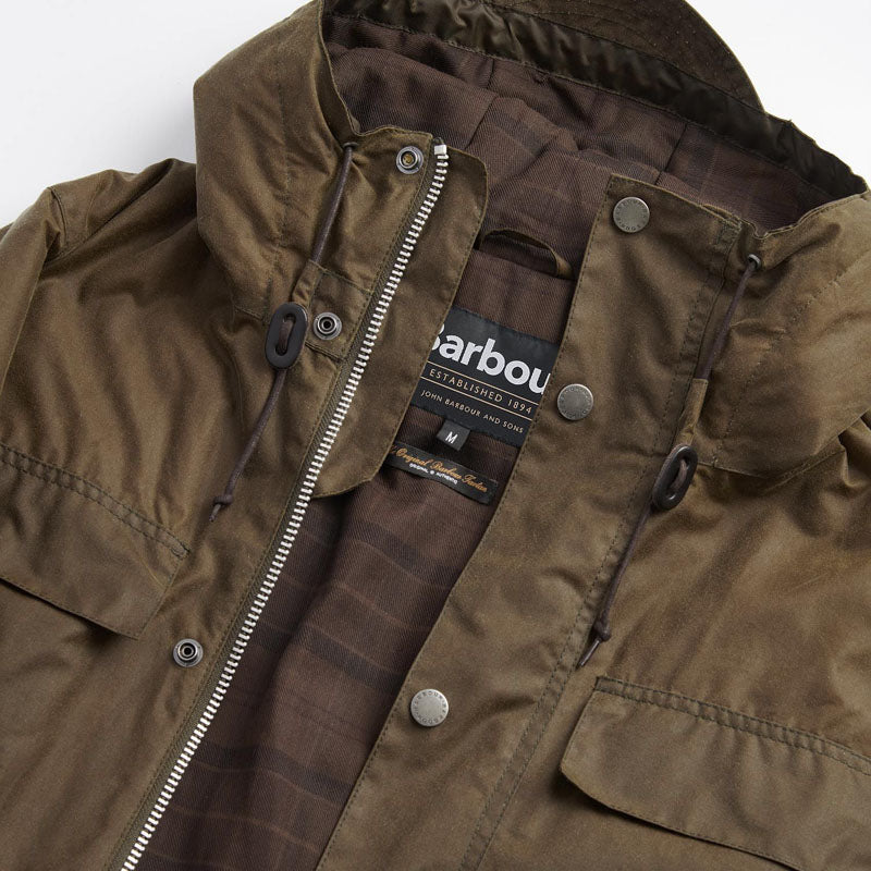 BARBOUR Durham Re-engineered Wax Jacket in Beech