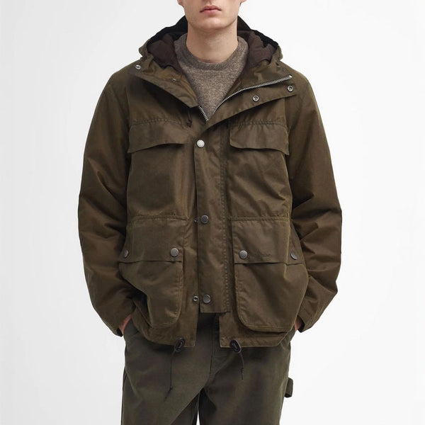 BARBOUR Durham Re-engineered Wax Jacket in Beech