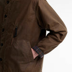 BARBOUR Macklow Wax Jacket in Bark