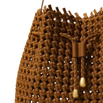 NAGHEDI Mallorca Medium Bucket Bag in Teak