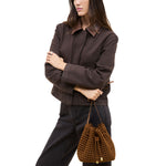 NAGHEDI Mallorca Medium Bucket Bag in Teak