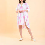 HANDPRINT DREAM APPAREL Marco Dress in Cherokee Pink