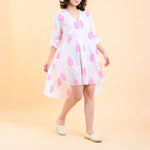 HANDPRINT DREAM APPAREL Marco Dress in Cherokee Pink