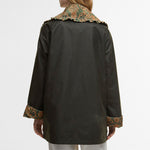 BARBOUR Barbour X Farm Rio Maria Clara Wax Jacket in Fern/Green Heart Print