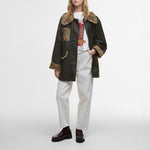 BARBOUR Barbour X Farm Rio Maria Clara Wax Jacket in Fern/Green Heart Print