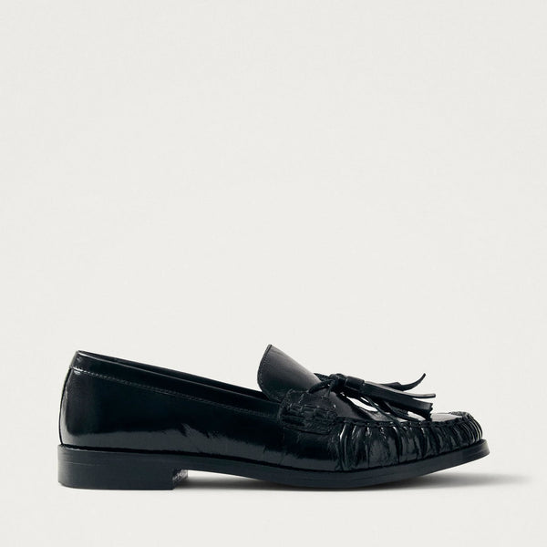 ALOHAS  Marietta Onix Leather Loafers in Black