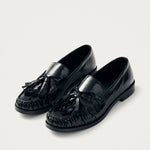 ALOHAS  Marietta Onix Leather Loafers in Black