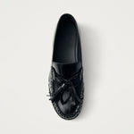 ALOHAS  Marietta Onix Leather Loafers in Black