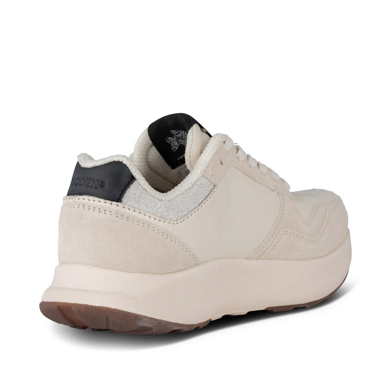 WODEN Mathilde Runner Leather Sneaker in Blanc de Blanc