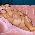 ELOMI Matilda Underwire Plunge Bra in Cafe Au Lait