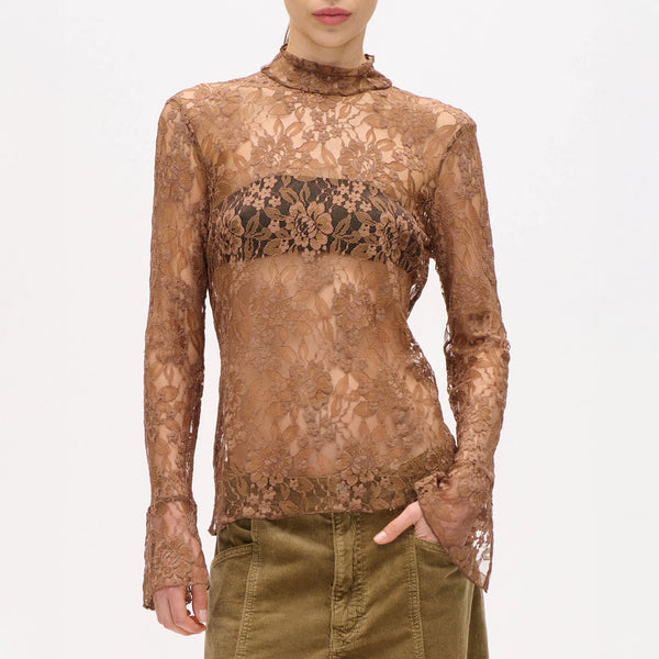 BAUM UND PFERDGARTEN Meena Blouse in Mocha Camel