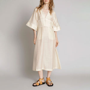 Melanie Midi Dress in Cream