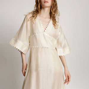 Melanie Midi Dress in Cream